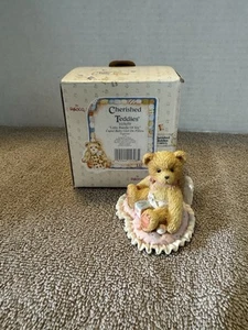 Enesco Cherished Teddies #103659 Little Bundle of Joy Cupid Baby Girl 1994 Angel - Picture 1 of 7