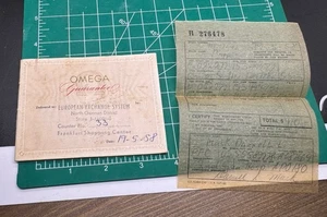 Omega Uhrensammlung 1958 Anleitungsheft Prospekt mit Originalbeleg - Bild 1 von 7