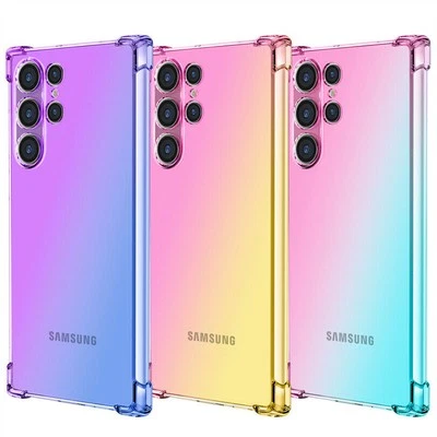 PIXFAB Hülle für Samsung S25 Ultra / S24+/ S25 Edge Klar Silikon Stoßfest Handy Cover
