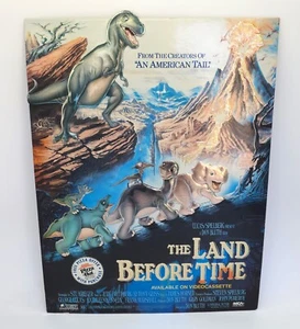 The Land Before Time Dinosaur Cardboard Promo Pizza Hut VHS Display UNUSED - Picture 1 of 4
