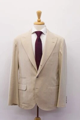 NWT $5395 Brunello Cucinelli Men's Herringbone Sport Coat With Logo Buttons A228 - Image 1 of 4