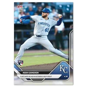 Tarjeta 124 Noah Cameron RC Royals debut 2025 MLB Topps AHORA  - Imagen 1 de 2