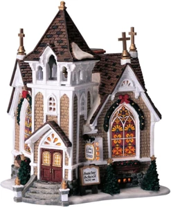 Lemax Little River Church #45069 Harvest Crossing 2004 w/ Cord Christmas Village - Picture 1 of 12