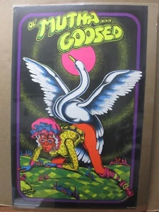 Vintage Black Light Poster 1972 OL' Mutha Goosed Petangno Inv#G286 - Picture 1 of 5