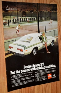 1976 DODGE ASPEN R/T ORIGINAL VINTAGE ADVERTISEMENT PRINT AD-76 RT WHITE GREEN - Picture 1 of 1