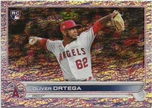 2022 Topps Factory Set OLIVER ORTEGA  Sparkle Foil Board /875 ANGELS #554