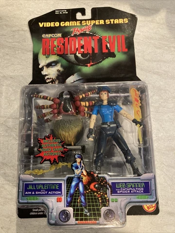 Jill Valentine vs Web Spinner (Capcom Resident Evil, ToyBiz) SEALED PlayStation Cover
