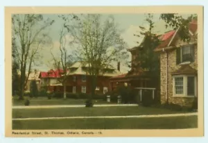 ST THOMAS ON ON ONTARIO CANADÁ RESIDENCIAL CALLE POSTAL VINTAGE OS 100510 - Imagen 1 de 2