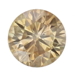 Vir Jewels Certified 0.41 CT SI1 Clarity Round Cut Loose Light Champagne Diamond - Picture 1 of 4