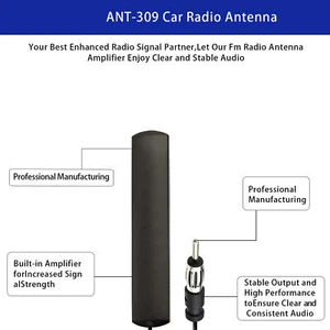 Ant-309 Digital Antenna Adhesive Bottom Signal-booster Car Front Rear Gear Patch - Zdjęcie 1 z 10