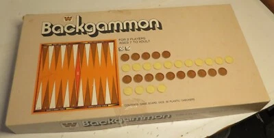 VINTAGE 1973 WHITMAN BACKGAMMON GAME 4832 Incomplete Board Western Publishing - Image 1 of 4