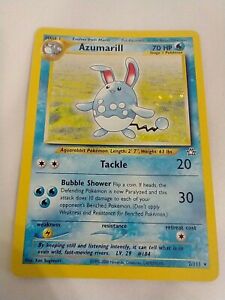 Azumarill 2/111 MINT/NEAR MINT **HD PICS** Holo Neo Genesis Pokemon Card Rare
