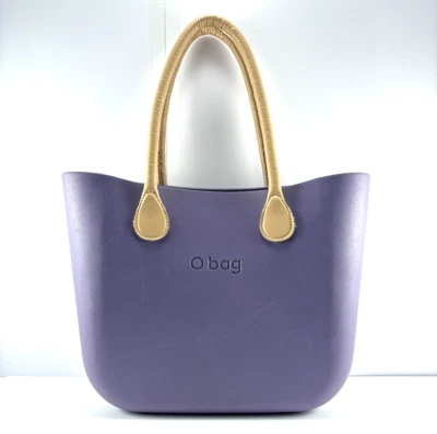 O Bag Italian Purple Handbag Purse Waterproof  Tote Bag Made in Italy 12" x 16" - Image 1 of 4