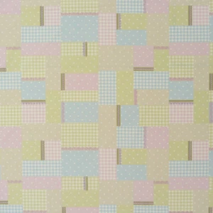 Rasch Bambino Tela Decorativa de Cortinas Venta por Metros Patchwork Pastel - Imagen 1 de 3