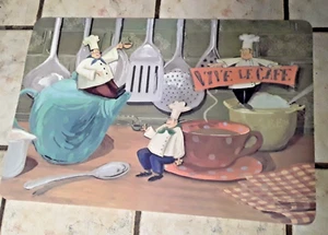 Viva Le Cafe Fat Chef Bistro Thick Fatigue 18x27 inch Cushion Rug - Picture 1 of 1