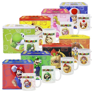 Nintendo Super Mario Set Diverse Motive Tasse Kaffeepott mit Spardose aus Blech - Bild 1 von 9