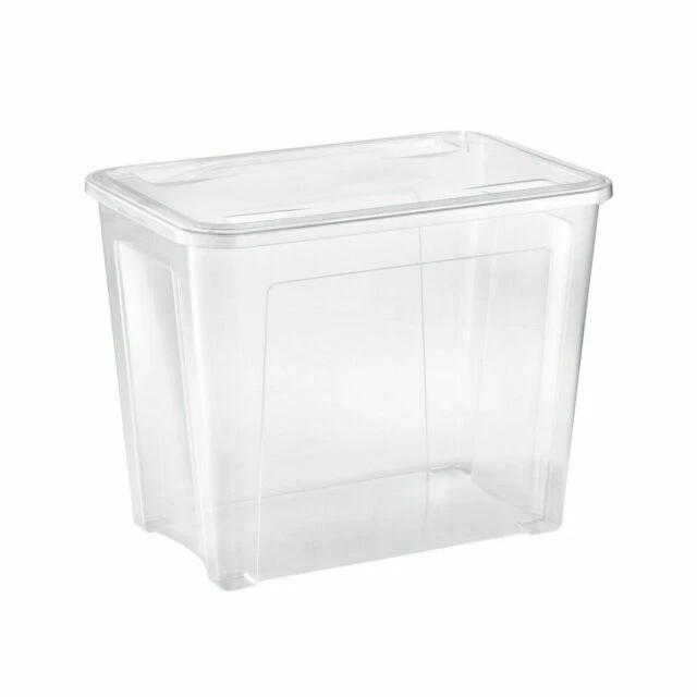 Tontarelli 8035655 67L Combi-Box con Coperchio a Scatto - Transparente