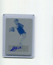 2020 Leaf Perfect Game Cyan Printing Plate Autographs Edwin Arroyo Auto 1/1
