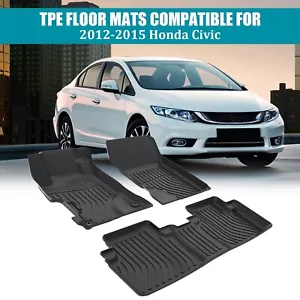 Floor Mats Front Rear Liner All Weather for 2012-2015 Honda Civic Sedan 4-door - Bild 1 von 10