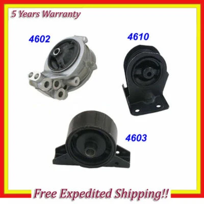 2001-2005 For Chrysler Sebring 2.4L Coupe Engine Motor Mount Set 3PCS M599 — 第 1/4 张图片