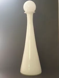 MODERN CASED GLASS WEST ELM WHITE 55cm GENIE BOTTLE - Picture 1 of 10