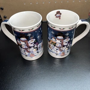 Schneemann Familie Weihnachten Tassen/Tassen 2er Set - Bild 1 von 15