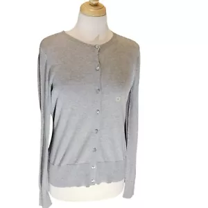Pull cardigan Ann Taylor Factory, femme M, gris uni, léger, neuf avec étiquette - Photo 1/11