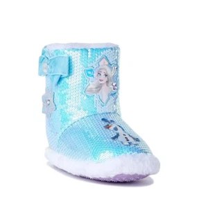 Frozen Toddler Girls Slipper Bootie - Select Size - Color Blue - NEW - Picture 1 of 3