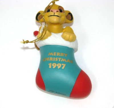 Grolier Collectibles 1997 Disney Rey León Simba Cub adorno de Navidad Foto 1 de 3