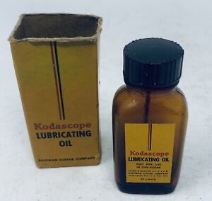 Vintage Eastman Kodak Kodascope Lubricating Lubricant Oil 51025 Duraglas Bottle