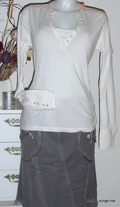 NTS not the same COTTON SHIRT XL 42 Cyrill dye salt beige creme NEU weiß - Picture 1 of 3