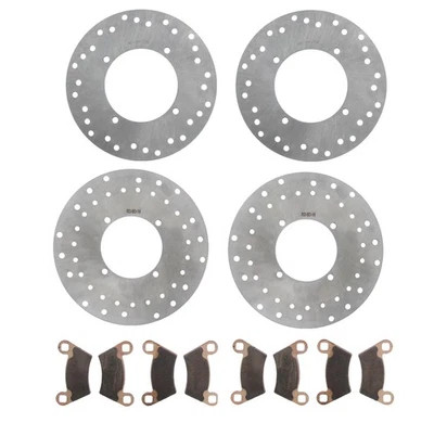 Rotores de freno delanteros y traseros discos y pastillas de freno MudRat 2004 2005 Polaris Ranger 500 Foto 1 de 4