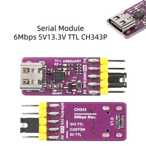 USB to Serial Module 6Mbps Max 5V/3.3V TTL CH343P Debug Burner Downloader Type-C - Picture 1 of 6
