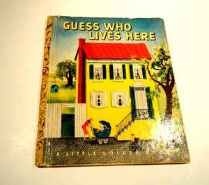 Vintage Little Golden Book Guess Who Lives Here 1949 1st Edition - Imagen 1 de 7