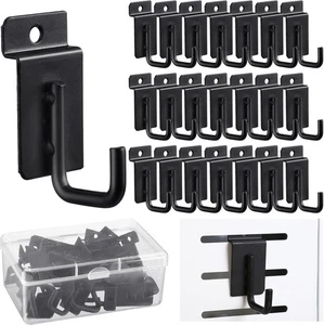 Tandefio 25 Pack J Shaped Slatwall Hooks and Hangers Heavy 3.25 Inch, Black  - Picture 1 of 6