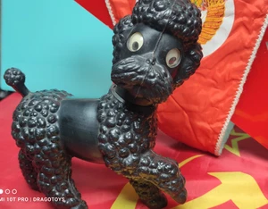 VINTAGE TOY DOG PROTOTYPE PLASTIC TOY CZECH MODERN ART MOVING EYES POLAND - Picture 1 of 24