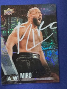 Tarjeta de cubierta superior firmada por AEW WWE MIRO RUSEV 2022 #56 - Imagen 1 de 1