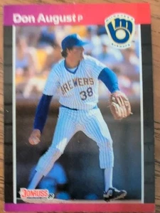 Don August Milwaukee Brewers 1989 Donruss Baseball Card #410 ROOKIE MINT - Picture 1 of 2