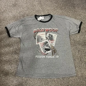 Vintage Dollywood Thunderhead Mystery Mine Unterhaltung Achterbahn T-Shirt 2XL NOS - Bild 1 von 9