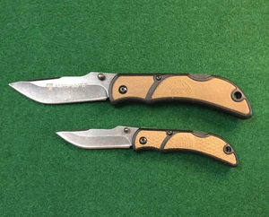 Lot of 2 Black & Brown Outdoor Edge 3.3 and 2.5 Chasm Knife, Quality Knives EDC - Picture 1 of 4
