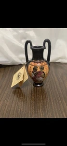 Handbemalte griechische Amphore Vase 4" Nina Keramik Athen Griechenland mit Zertifikat Mini - Bild 1 von 10