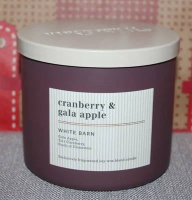 Bath And Body Works клюква и гала-яблоко ароматизированная свеча белый амбар новый - Изображение 1 из 2