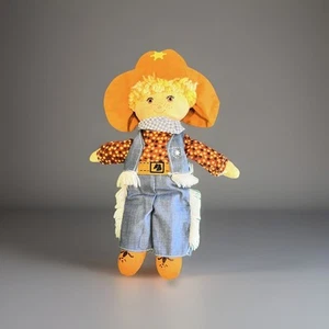 Cowpokes Ruth Morehead  1981 Vintage Plush Cloth Doll Cowboy Blond Hat Chaps - Picture 1 of 10