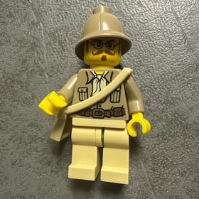 LEGO Pharaohs Quest PROFESSOR ARCHIBALD HALE Minifigure & Tan Messenger Bag 7327