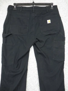 Carhartt Pants Womens 12 Regular Black Relaxed Fit BN5113-W Workwear Utility - Picture 1 of 11