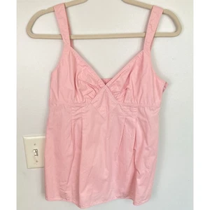 Y2K J Crew Womens 4/XS Pink Babydoll Structured Cami Top Coquette Fairy Romantic - Picture 1 of 8