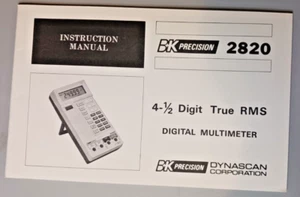 Manual de instrucciones multímetro original B&K 2820 - Imagen 1 de 1