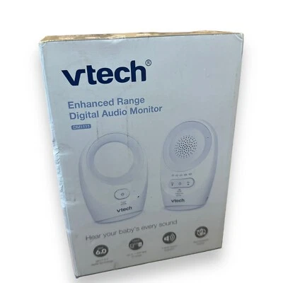 VTech DM1111 Enhanced Digital Audio Baby Monitor - 白色 - 全新 — 第 1/4 张图片