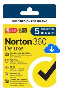 Antivirus Norton 360 Deluxe - 5 Dispositivos - 1 Año - Por Toda America - Picture 1 of 7