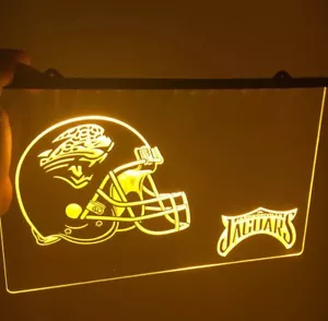 NFL JACKSONVILLE JAGUARS LED Neon Sign for Game Room,Office,Bar,Man Cave. NEW! - Picture 1 of 8